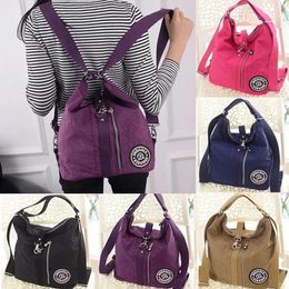 School Bags Backpack Tote Cloth Travel Ladys Bag Women Multifunction Reusable 3 Nylon Shopping Crossbody Shoulder In 1