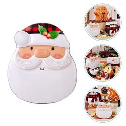 Storage Bottles Christmas Tinplate Box Cookie Tin Candy Biscuit Jar Can Decorative Biscuits
