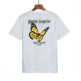 Palm PA 24SS Summer Letter Butterfly Printing Logo T Shirt Boyfriend Gift Loose Oversized Hip Hop Unisex Short Sleeve Lovers Style Tees Angels 688 ZYL