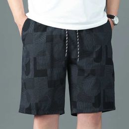 Men's Shorts Mens workwear shorts thin and breathable loose fitting oversized pure cotton beach pants fashionable and fashionable Y240507