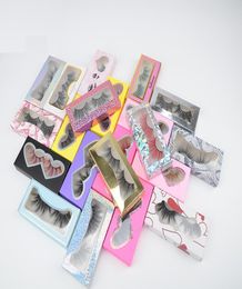 3050100 Whole Bulk Lollipop Candy Eyelash Boxes Empty Rectangular 25mm Real Mink Eye Lash Packaging Case Paper Box2977829