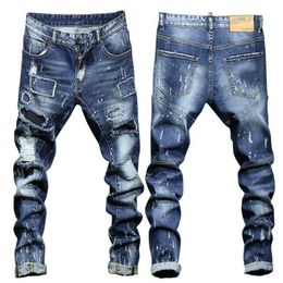 Jeans maschile 2022 vendita calda dropshipping casual high quty jeans slim fit hip hop jeans jeans jeans pantaloni motociclistici high quty t240507