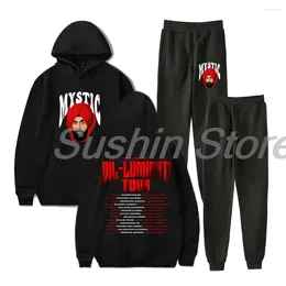 Men's Hoodies Diljit Dosanjh Dil-Luminati Tour Mystic Pullover Hoodie Jogger Pants Two Piece Set Sweatshirts Sweatpants Women