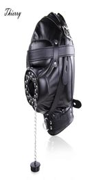 Thierry Sensory Deprivation Hood with Open Mouth Gag bondage sex toys for couples SM adult game Y2011187816443