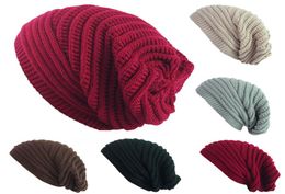 Winter Men Women Hats Rasta Knitted Beanies for Ladies New Hip Hop Cap Striped Ski Bonnet Homme5892552