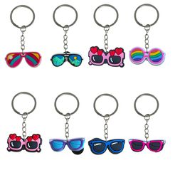 Keychains Lanyards Glasses Keychain Key Chain For Party Favours Gift Kids Ring Women Keyring Suitable Schoolbag Men Car Bag Keyrings Ba Oteq3