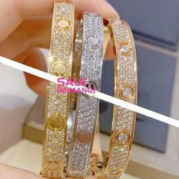 Designer Cartres Bangle Kajia Bracelet Women's 18k gold Colourless Gift to Best Friends Full Sky Star Wide Edition Light Luxury Personality Network Red 7BX6