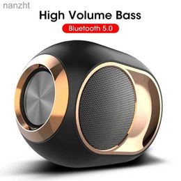 Portable Speakers X6 Bluetooth 5.0 TWS portable wireless speaker suitable for mobile phones PCs waterproof outdoor stereo music support TFAUX USB FM speakers WX