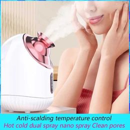 Home Beauty Instrument Multi functional facial beauty instrument hot and cold dual spray nano cleaning holes anti slip care ML-027-YX Q240507