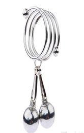 Male Metal Ball Cockrings Heavy Hanger Stretcher Extender Cock Pendant Enlargers Enlargement Penis Delay Ring Sex Toys for Men182S6229794