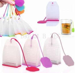 Silicone Tea Bags 6 Colours Tea Strainers Herbal Loose Tea Infusers Philtres Diffuser Home Kitchen Accessories1055694