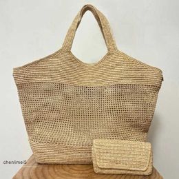 Shoulder Bags Icara Raffias Designer Bag HandEmbroidered Straw Bag Handbag Large Capacity Tote Women Beach Bag Travel Summer Vacation High Quality Luxury Shoulder