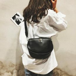 Shoulder Bags Korea Style Shell Bag Black PU Leather Ladies Lady Crossbody Mini Female For Women