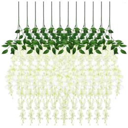 Decorative Flowers Flower For Wedding Garlandation Fake Wisteria Simulation Wreath Home Plant Artificial