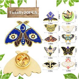 Pins Brooches Butterfly Set Moth Cute Christmas Backpacks Lapel Kawaii Aesthetic Badges Gift Cartoon For Steampunk Hats Jackets Jewe Otpon