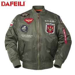 Giacche da uomo Eili High Quty Military Fashion Casual Boy Gioventù giovani leggero Strtwear Acqua Resistente Bombardatore di volo in raso Giacca da bombardiere T240507