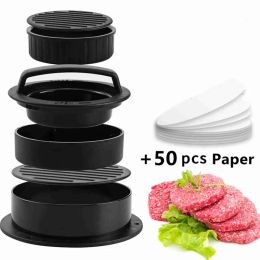 Grills Non Stick Hamburger Meat Ball Pie Press Stuffed Sausage Burger Meatball Mould Beef Patties Maker Patty Mould for BBQ Grilling