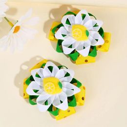 Hair Accessories Sweet Ribbon Lemon Clip For Toddler Baby Boutique Child Flowers Hairpin Barrettes Girls Korea Hairgrips