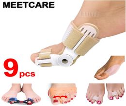 9PCS Big Thumb Toe Hallux Valgus Orthosis Bunion Correction Splint Toes Straightener Corrector Feet Pain Relieve Foot Care Tools4121573