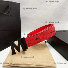 Mcm Belt Metallic Belts Letters 3.4Cm Fashion Wholesale Width Metallic Belts Mens Genuine Leather Business Vintage Woman Outdoor Casual Top Quality 24Ss 253