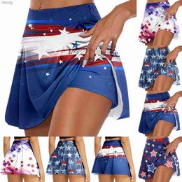 Skirts Women Sports Skort Skirt Summer Breathable Sweat Tennis Running Skort Skirt Casual Female Fitness Outdoor Jogger Shorts Y240508