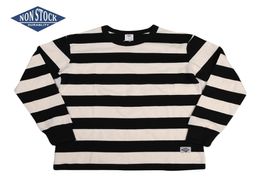 NON STOCK Prison Striped Long Sleeve Tee Shirts Slim Fit Mens Motorcycle TShirt 2011164828071