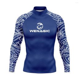 Women's Swimwear Men Swimsuit Swimming T-shirt Beach UV Protection Rash Guard Long Sleeve Lycra Surfing Diving Surf Rashguard