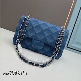 3 Classic fabric imported technology luxurys diamond lattice dandong denim bags designer d hardware fine series silver pressed word Mhlcs