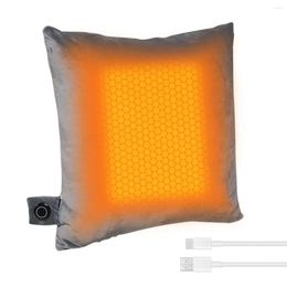 Carpets Heating Lumbar Support Pillow For Office Chair Couch And Bed 3 Heat Settings USB Heated Throw Pillows Relief Fatigue