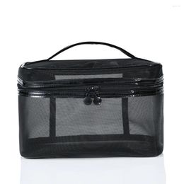 Cosmetic Bags Transparent Travel Organizer Fashion Large Black Toiletry Makeup Pouch 1PCS Women Men Necessary Portable Bag