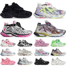 Luxury Brand Runner 7 7.5 3 Designer Shoes Woman Track Runners Multicolor Pink All Black White Green Sneakers Trainers Womens Mens Shoes