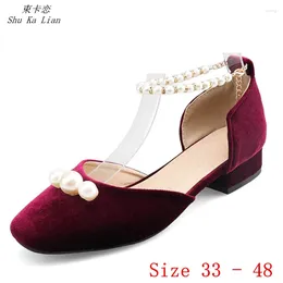 Casual Shoes Stiletto Women Square Low High Heels D'Orsay Pumps Woman Heel Oxford Kitten Small Plus Size 33 34 - 48