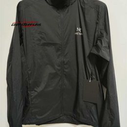 Ceket açık fermuar su geçirmez sıcak ceketler güneş kremi ceket ss23 nodin serisi rüzgar kabuğu hafif rüzgar geçirmez ceket ayakta boynu uzun uyuyan ceket r6nw