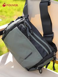 Waist Bags Fouvor 2024 Chest Bag Waterproof Oxford Canvas Travel Causal Messenger Zipper Outdoor Sport Crossbody 2024-06