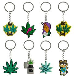 Keychains Lanyards Green Plants Keychain For Girls Goodie Bag Stuffers Supplies Key Pendant Accessories Bags Keyring Suitable Schoolba Otcb3