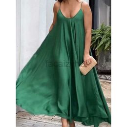 Casual Dresses Designer Dress 2024 Summer New Elegant Solid Colour V-Neck Sling Dress Plus size Dresses