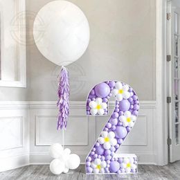 Party Decoration 119pcs Purple White Yellow Macaron Latex Balloons Garland Arch Kit Wedding Birthday Anniversary Valentine's Day Decors