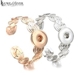 Gold Interchangeable 152 Fashion Metal Bracelet Ginger 18mm Snap Button Charms BraceletBangles For Women Jewellery Gift5348794