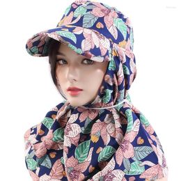 Wide Brim Hats Women Sunscreen Hat Fishing Caps Sun Shading Neck Protection Breathable Windproof Hiking Tea Picking Face Covering Shawl