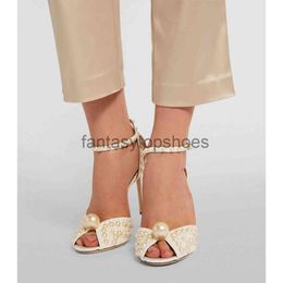 JC Jimmynessity Choo Sandals Pearl Summer Maisel sandal Embellished Dress Shoes Shoe Ankle Strap Women Elegant Designer Brand Maisel High EU35-42 NMS6