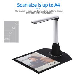 Aibecy BK34 Document Camera Scanner 5 MP HD Camera A4 Capture Size LED Book Scanner for Classroom Teachers Support 7 Language 240507