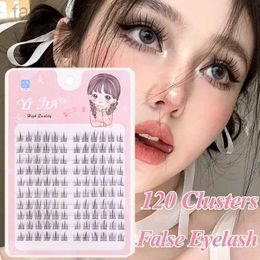 False Eyelashes 120 Grafted eyelashes natural soft fluffy fake eyelashes extended cluster bottom eyelashes comic book eye makeup tool d240508