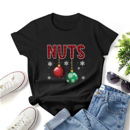Women's T-Shirt Chest Nuts Funny Matching Chestnuts Couples Nuts T Shirt Graphic Shirt Casual Short Slved Female T T-Shirt Size S-4XL Y240506