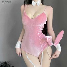 Sexy Pyjamas Cute Bunny Girl Cosplay Comes Sweet Hot Girl Rabbit Bodysuit Japanese Sexy Jumpsuit Underwear Anime Lingerie Porno Party WX