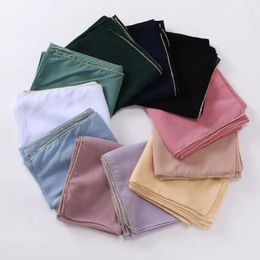 Scarves Shawl Chiffon Hijab Veil Outdoor Windproof Head Wrap Solid Colour Ramadan Long Scarf Rhinestone Women Sunscreen Headscarf