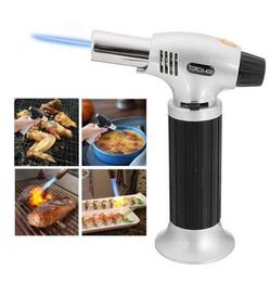 Cooking Butane Torch Refillable Kitchen Tetrane Culinary Burner Creme Brulee Blowtorch Welding Gas Flame Torch Lighter5459040