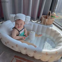 Bathing Tubs Seats Baby bathtub newborn air bathtub inflatable folding portable childrens and toddler swimming pool shower products baby care WX