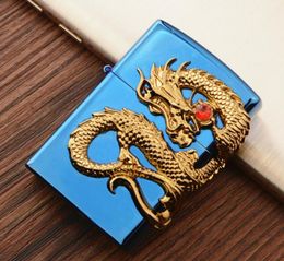 Newest Dragon Metal USB Double Arc Rechargeable Electronic Lighter Cigarette Smoking Cigar Windproof Lighters Accessories Tool2914567