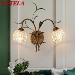 Wall Lamps OUTELA Contemporary Lamp French Pastoral LED Creative Living Room Bedroom Corridor Home Decoration Light