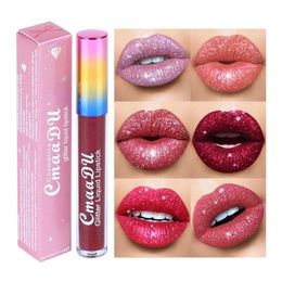 Lipgloss Metal Gillter Pearlescent Diamond Lip Gloss Nude Candy Liquid Lipstick Lips Moisturizer Cosmetics Metallic Shine Lipgloss3933725